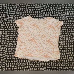 Old Navy white and orange tie dye shirt